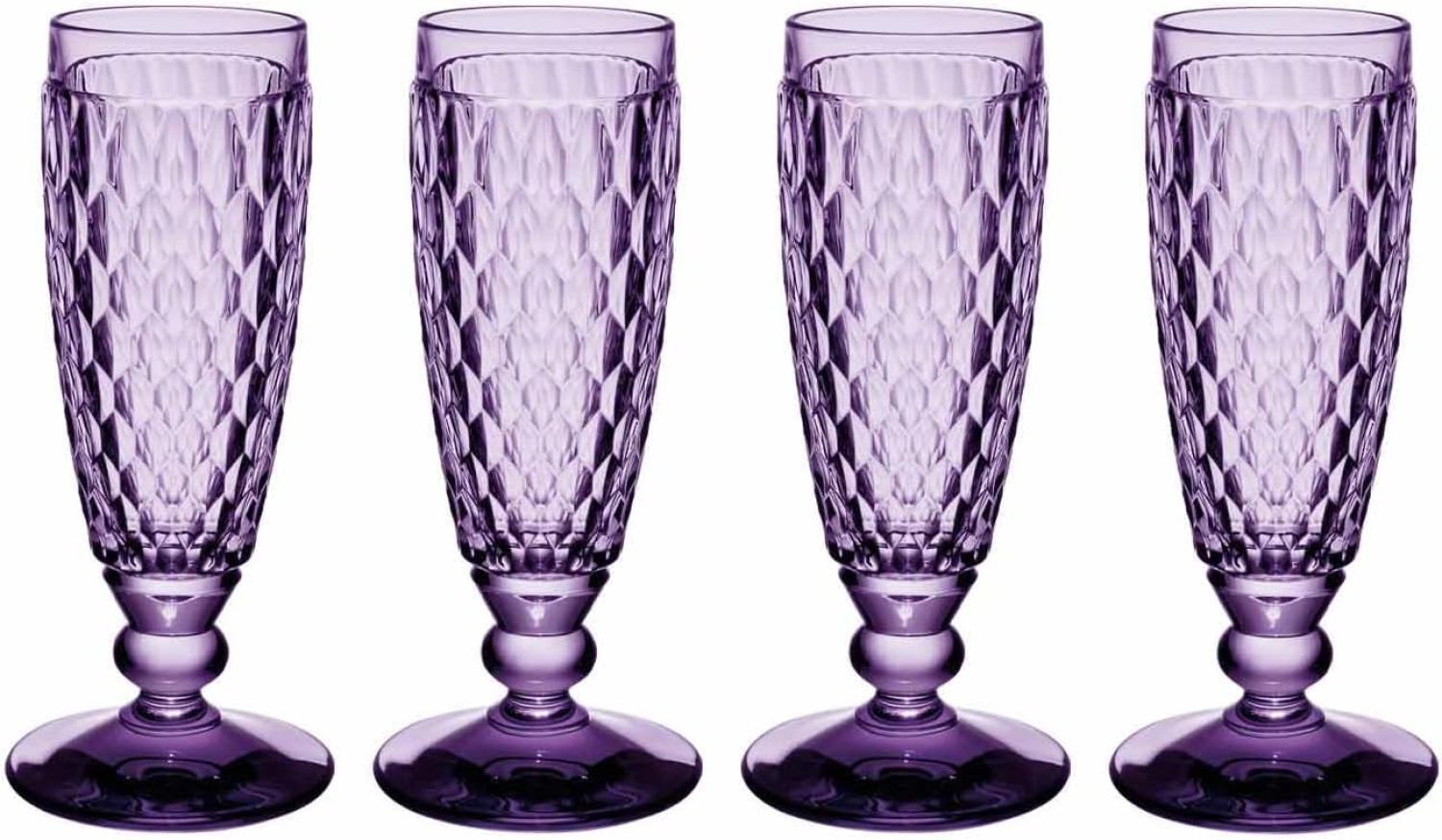 Villeroy & Boch Boston Coloured Sektglas 145 ml Lavender 4er Set - A Bild 1