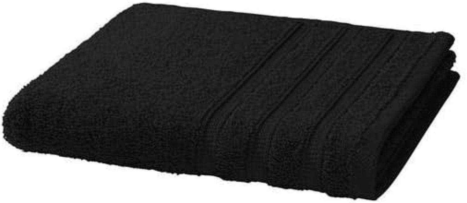 Handtuch Baumwolle Plain Design - Farbe: Schwarz, Größe: 50x100 cm Bild 1