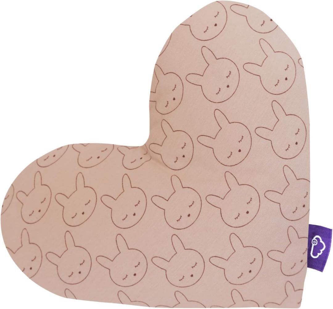 Kuschelkissen Herz Kuschelhase beige, 38 x 30 x 12 cm Bild 1