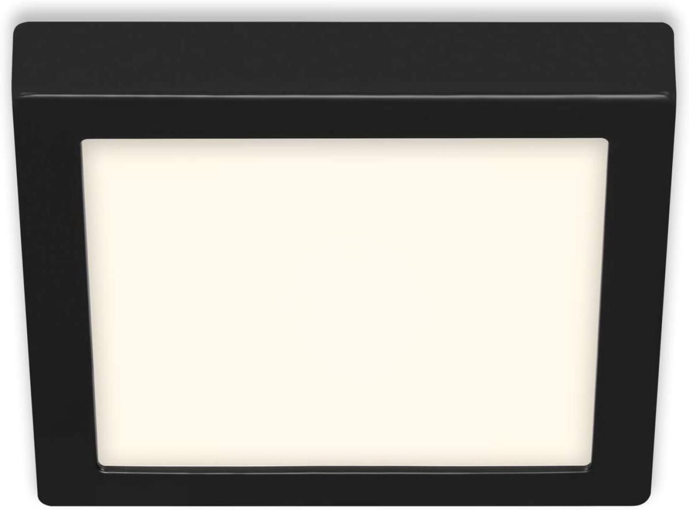 Briloner LED Deckenleuchte Fire Black schwarz 22, x 22,5 cm neutralweiß Bild 1