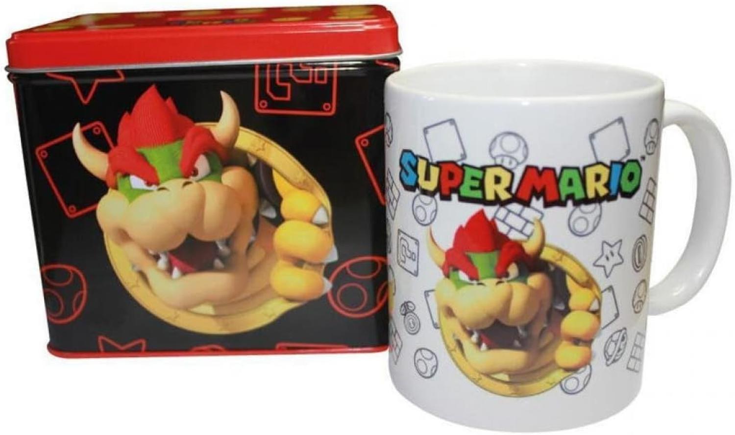 Nintendo Bowser Von Super Mario Tasse Cup Becher mit Spardose Münzbox 9x13x11cm Bild 1