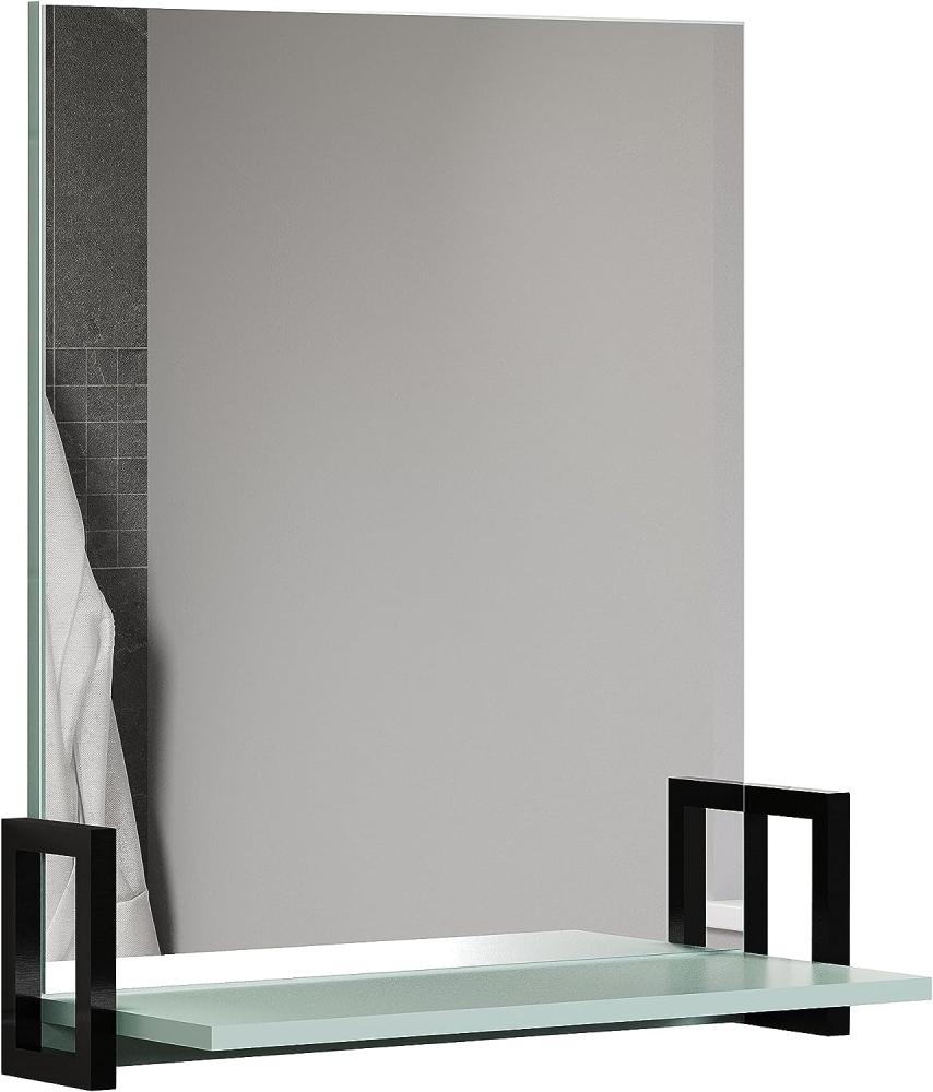 Trendteam 'Matix' Wandspiegel mit Ablage, Dusk Blue Melamin/Anthrazit, B/H/T: 64 / 74 / 24 cm Bild 1