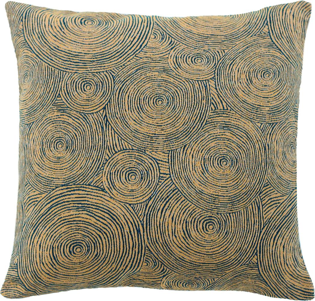 Homing Kissenhülle Cape Town Kreise 45x45cm gelb blau Kissen Bezug Hülle Deko Bild 1