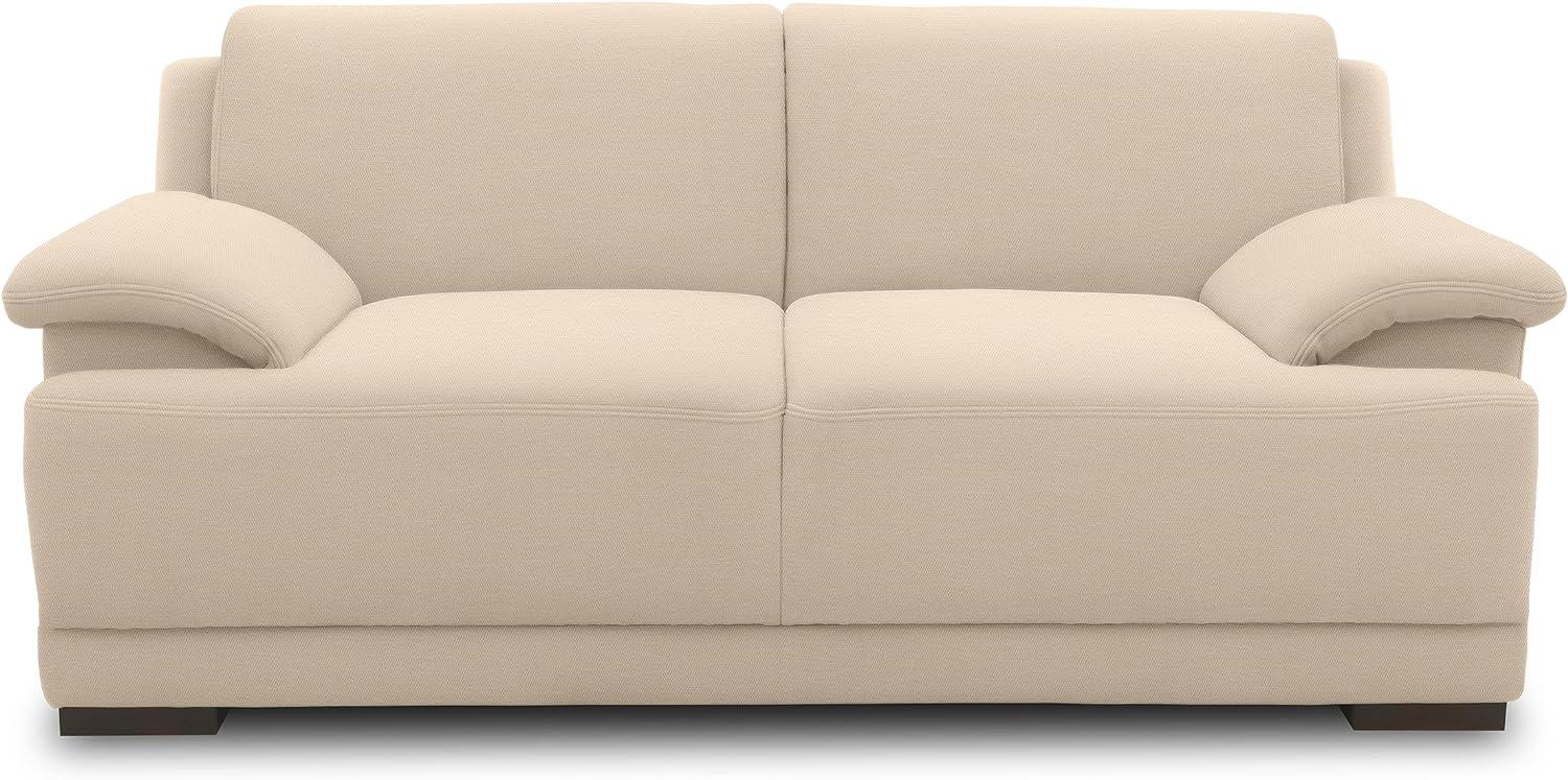 DOMO Collection Telos 2er Boxspringsofa, Sofa mit Boxspringfederung, Zeitlose Couch mit breiten Armlehnen, 186x96x80 cm, Polstergarnitur in beige Bild 1