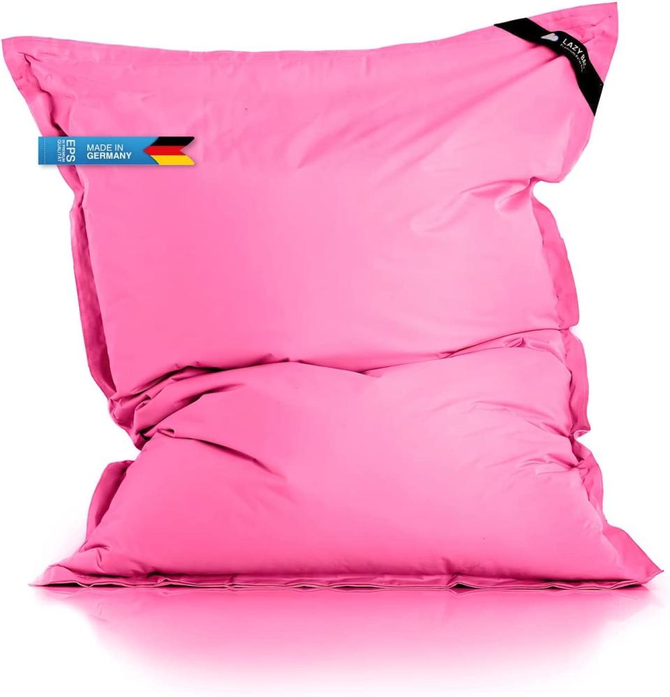 LAZY BAG Original Indoor & Outdoor Sitzsack XXL 400L Riesensitzsack Sitzkissen Sessel für Kinder & Erwachsene 180x140cm (Pink) Bild 1