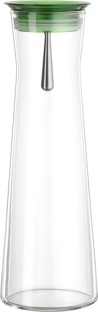 Bohemia Cristal 093 006 107 Simax Karaffe Ca. 1100 ml Aus Hitzebständigem Borosilikatglas mit Praktischem Ausgießer Aus Kunststoff Grün Indis Bild 1