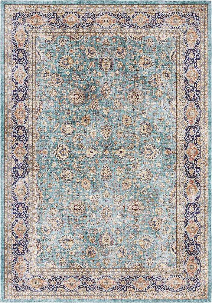 Kurzflor Teppich Keshan Maschad Jade - 120x160x0,7cm Bild 1