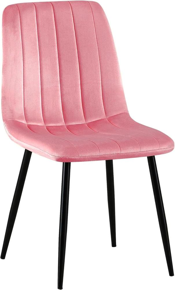Stuhl Dijon Samt pink Bild 1