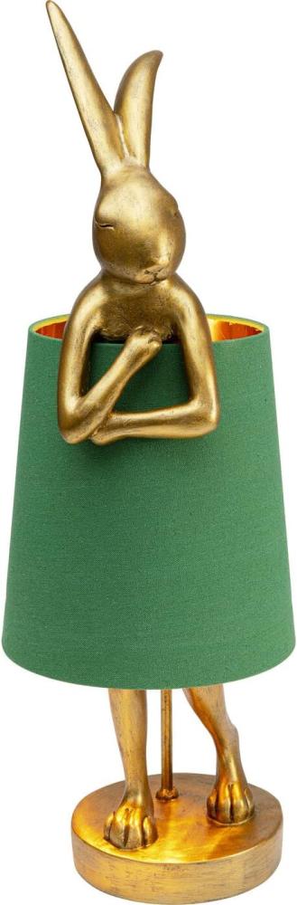 Kare Design Tischleuchte Animal Rabbit Gold/Grün 68cm Bild 1