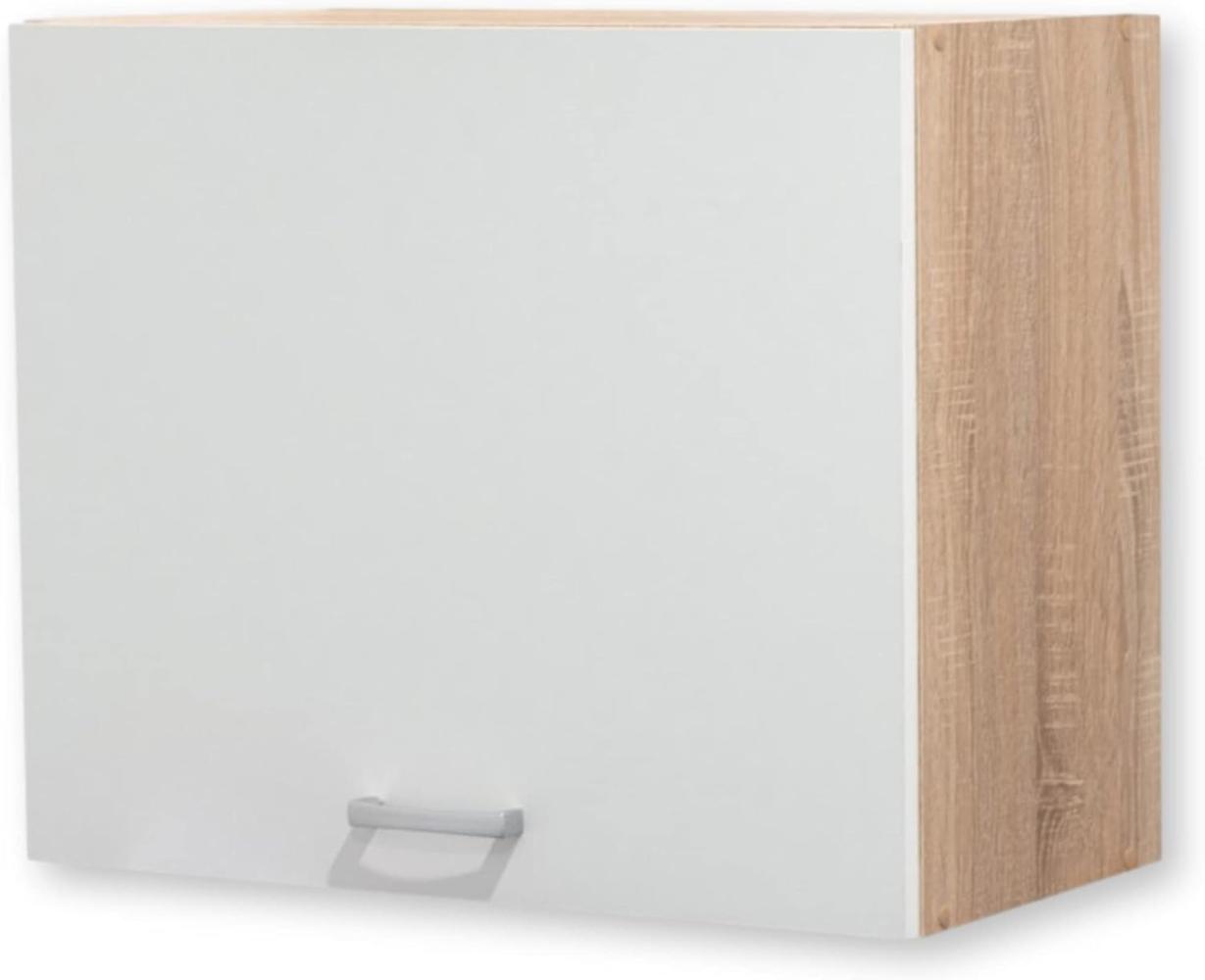 ANDY Moderner Hängeschrank Küche in Eiche Sonoma Optik, Weiß matt - Geräumiger Küchenschrank mit viel Stauraum - 60 x 50 x 31 cm (B/H/T) Bild 1