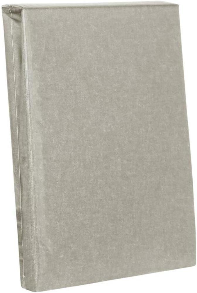 Traumschlaf Melange Biber Spannbetttuch | 90x190 - 100x200 cm | grau Bild 1
