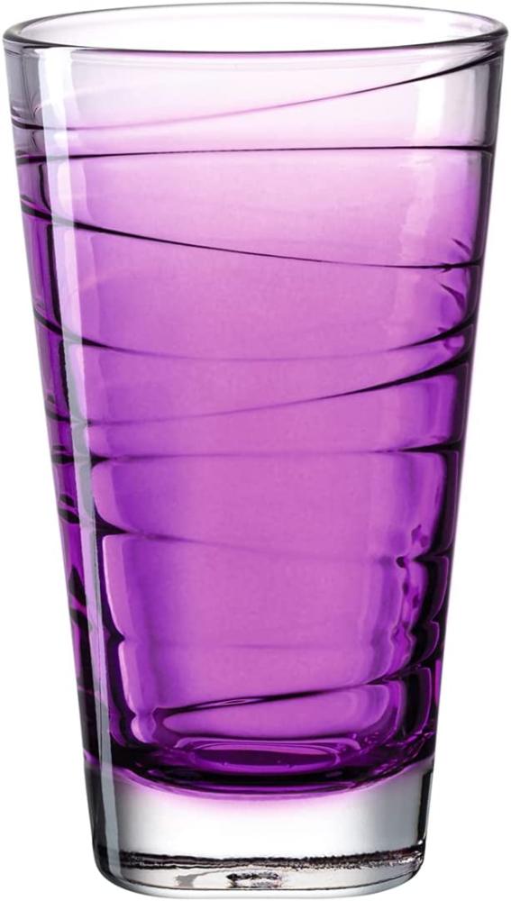 Leonardo Trinkglas Vario Struttura, Becher, Wasserglas, Kalk-Natron Glas, violett, 280 ml, 026837 Bild 1