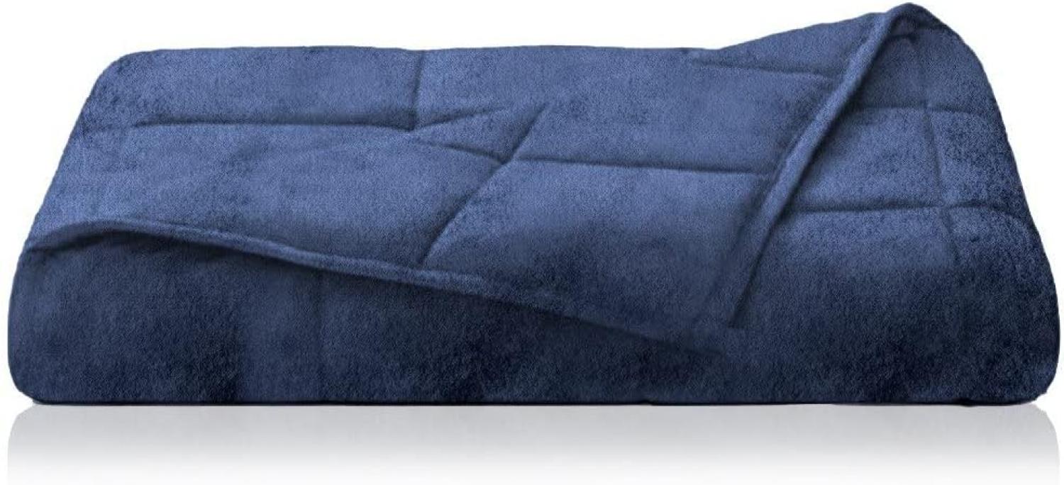 Dailydream Therapie Gewichtsdecke im Flauschigen Fleece, 4,5Kg für Erwachsene, 135x200cm, Blau Bild 1