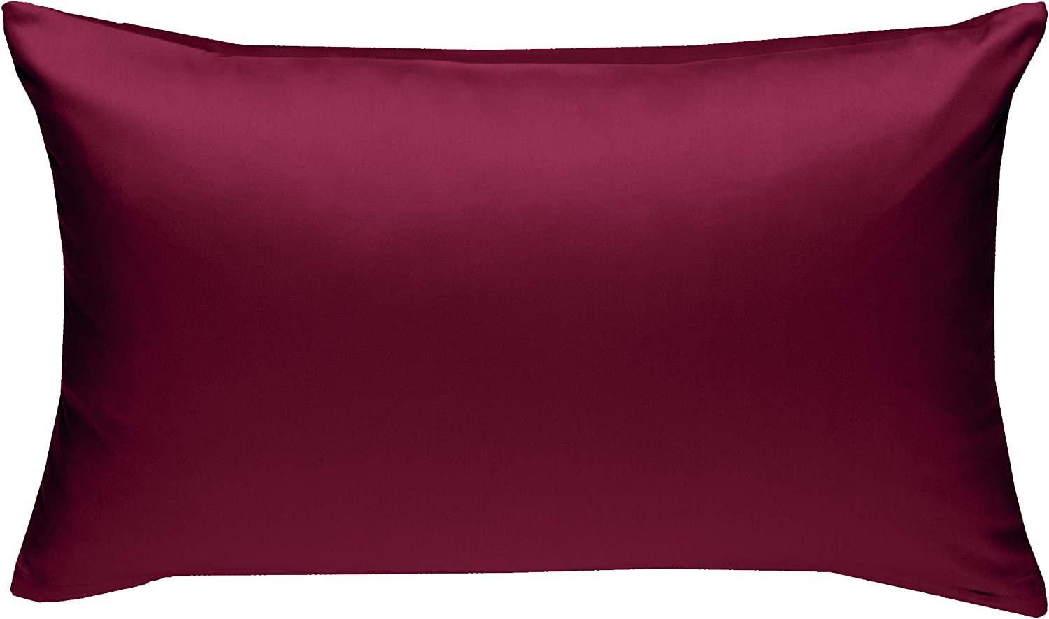 Bettwaesche-mit-Stil Mako-Satin / Baumwollsatin Bettwäsche uni / einfarbig pink Kissenbezug 50x70 cm Bild 1