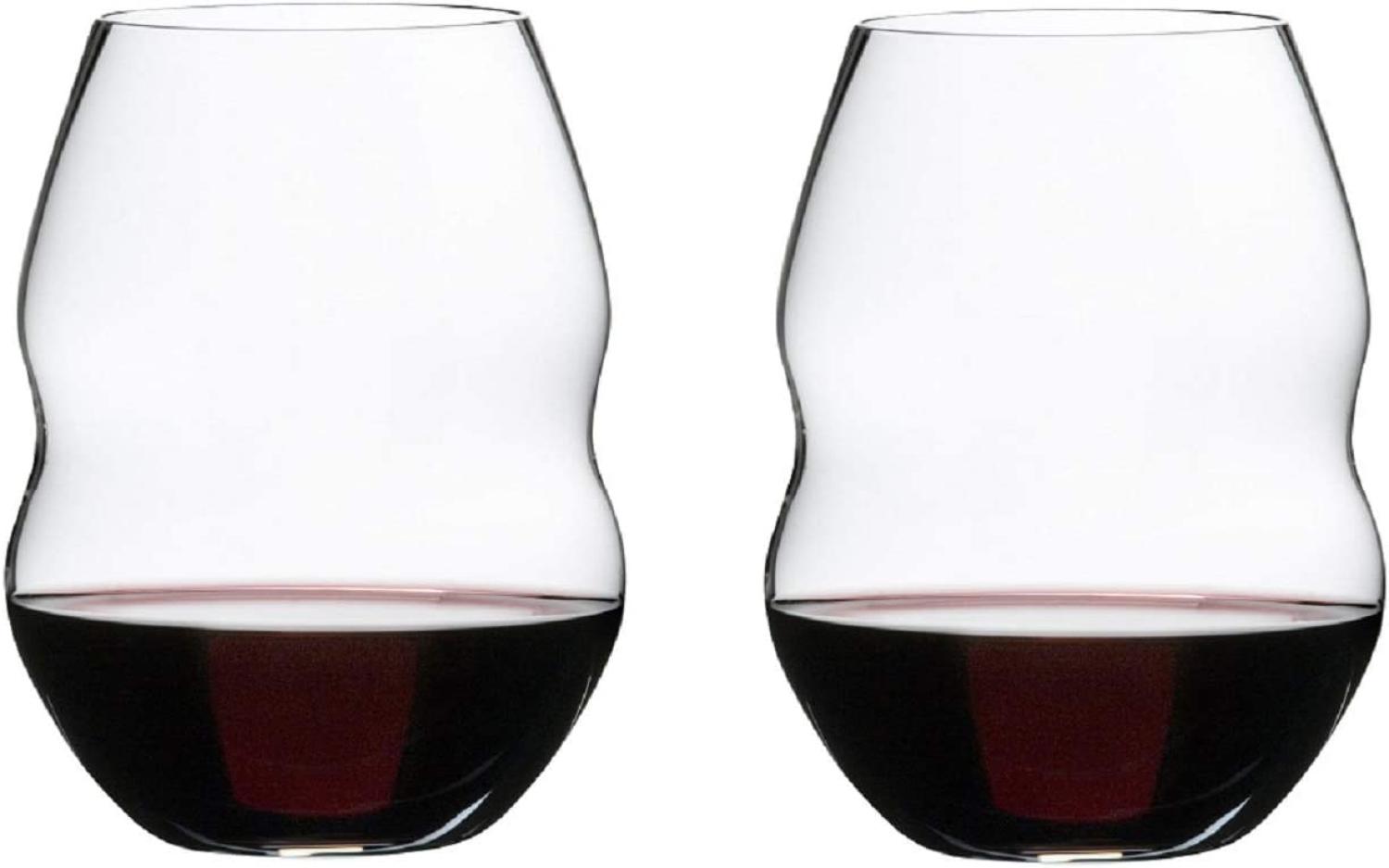 Riedel Swirl Rotwein, Rotweinglas, Weinglas, hochwertiges Glas, 580 ml, 2er Set, 0450/30 Bild 1