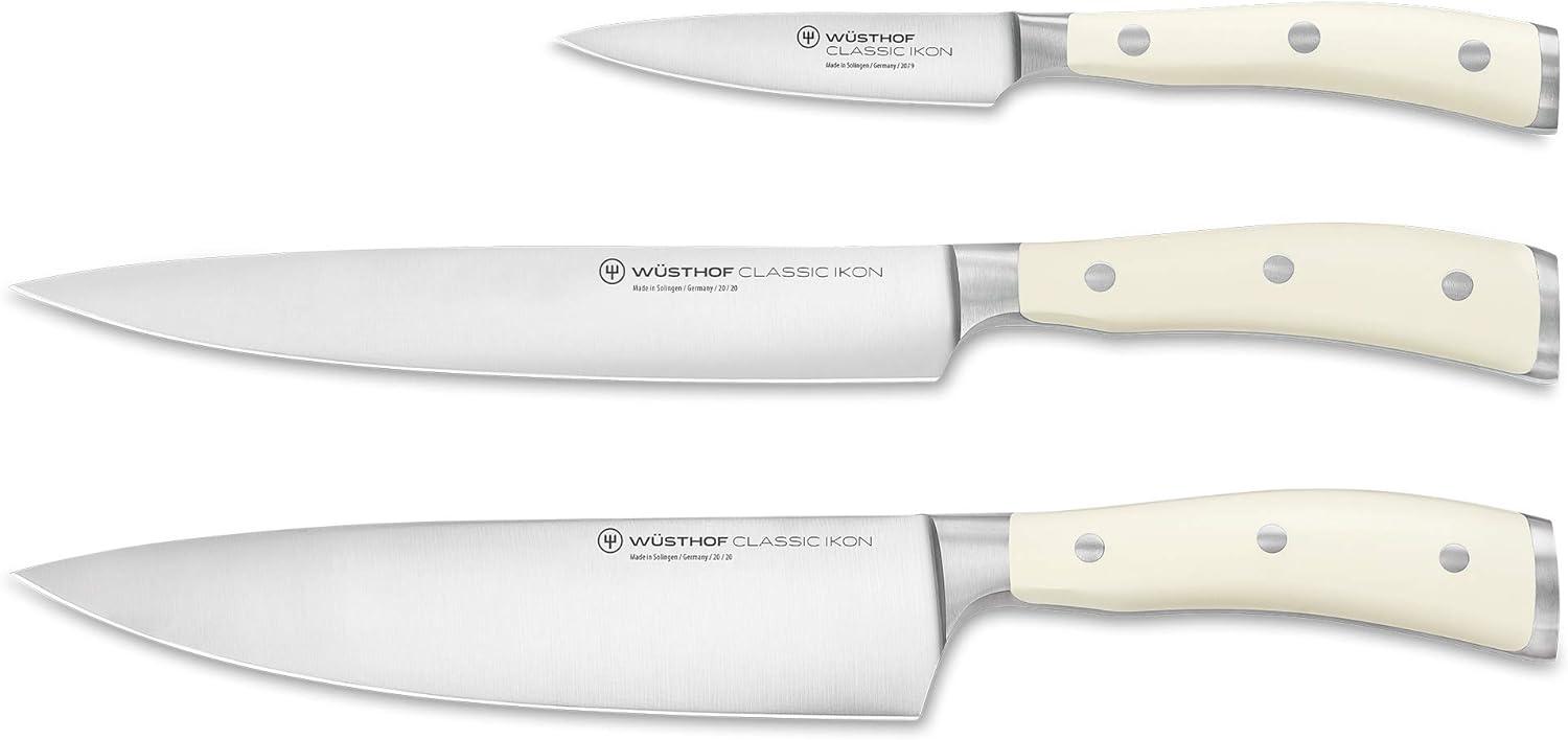 Wüsthof Messer Set mit 3 Messern Knife set with 3 knives Classic Ikon Crème -- cm 9601-0 Bild 1