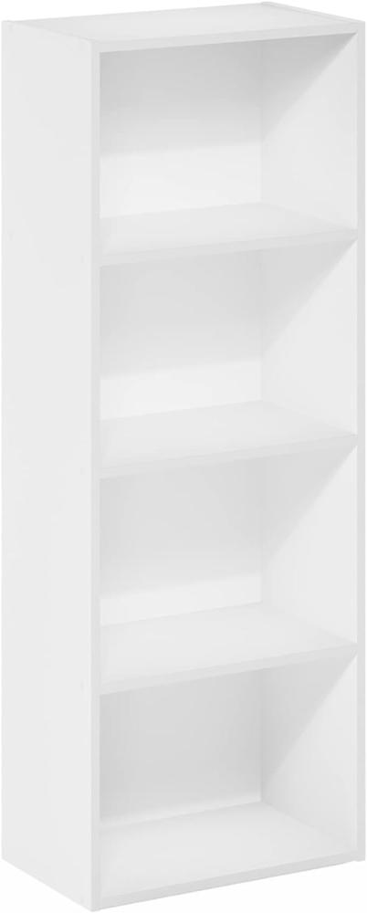 Furinno Luder 4-Tier Open Shelf Bookcase, Holz, Weiß, 23. 7 x 39. 5 x 105. 9 cm (B x H x T) Bild 1