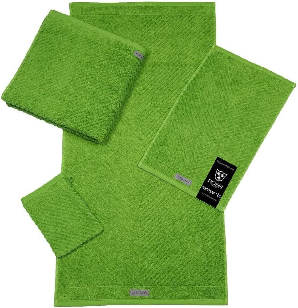 Ross Uni-Rippe Handtücher Smart | Waschhandschuh 16x22 cm | grasgrün Bild 1