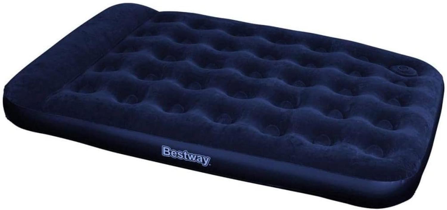 Bestway Luftbett Eingebaute Fußpumpe Aufblasbar Beflockt 191×137×28 cm Bild 1