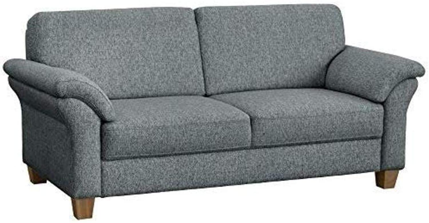 CAVADORE 3-Sitzer Byrum / Große 3er-Couch im Landhausstil mit Federkern / Passend zur edlen Sofagarnitur Byrum / 186 x 87 x 88 / Flachgewebe: Hellgrau Bild 1
