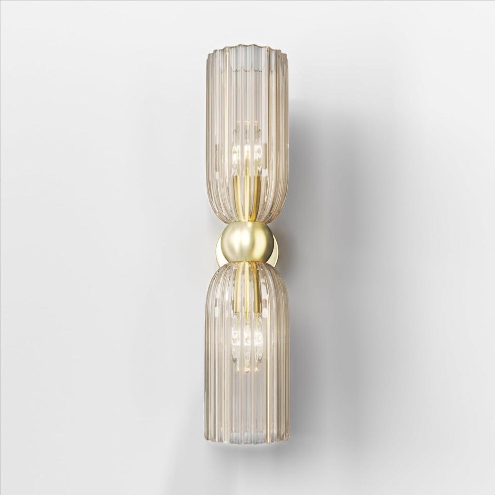 Maytoni Wandleuchte Antic 2-flammig Glas Gold transparent Bild 1