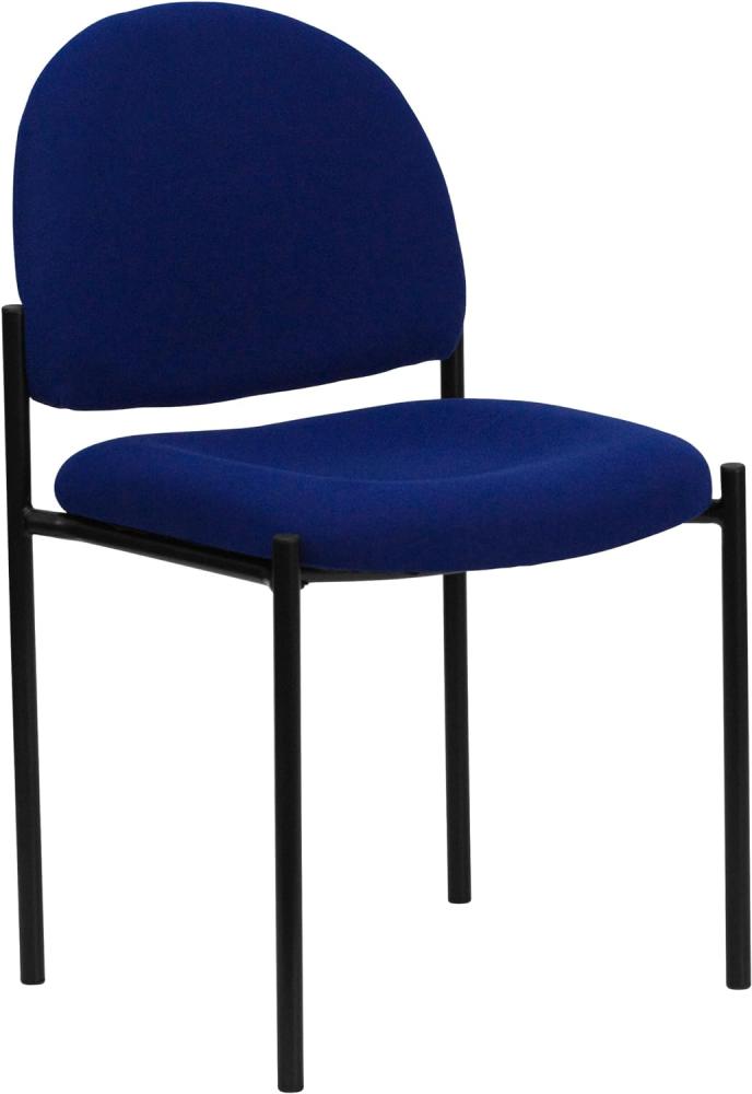 Flash Furniture Comfort Stackable Side Reception Chair, Steel, Navy Fabric, 66. 04 x 49. 53 x 19. 05 cm Bild 1