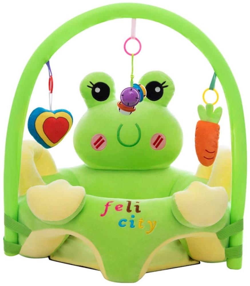 Cartoon Baby Plüsch Stuhl Sofa Infant Learning Sitz Stuhl Baby Spielzeug Support Sitz Training Stützfütterung (Frosch mit Stange) Bild 1