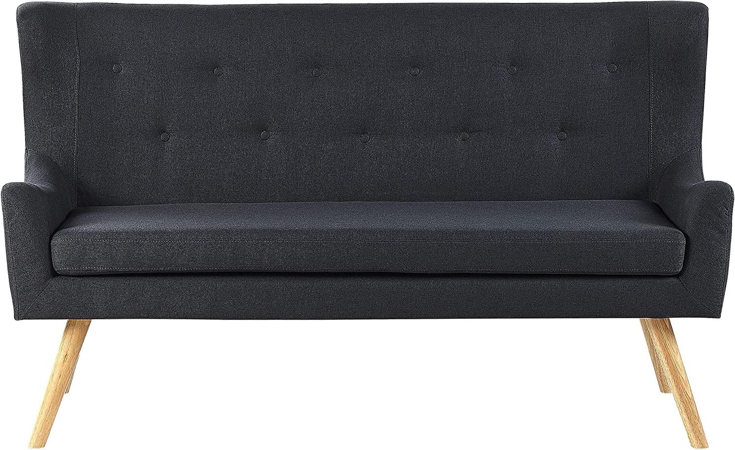 2-Sitzer Sofa Polsterbezug schwarz SKIBBY Bild 1