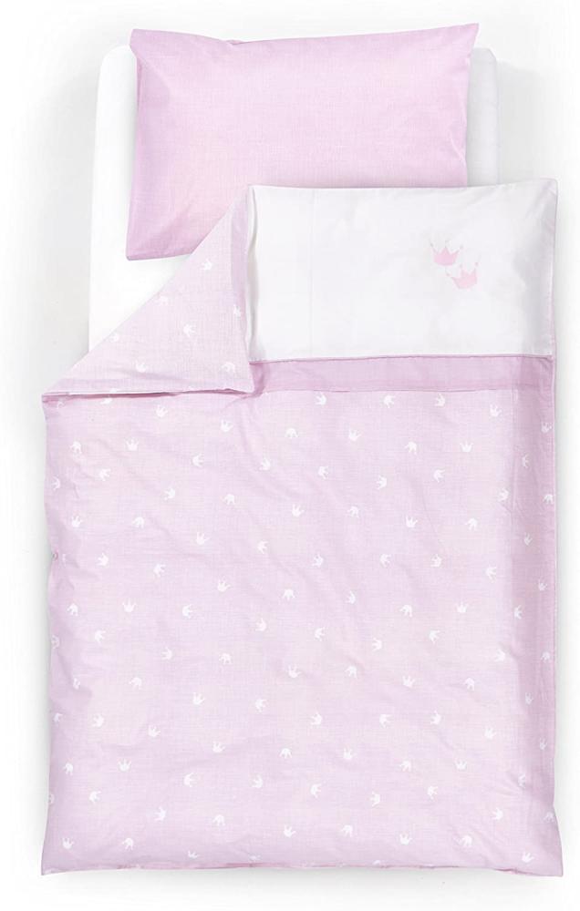 Träumeland 'Krone' Kinderbettwäsche rosa, 100x135cm Bild 1