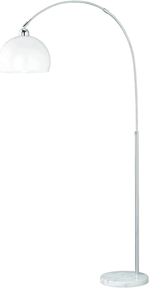 Stehlampe Stehleuchte Junior II chrom weiß 1x E27 Höhe ca. 210 cm Fussschalter höhenverstellbar Bild 1