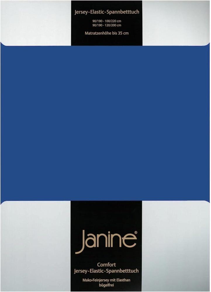 Janine Spannbetttuch ELASTIC-JERSEY Elastic-Jersey royalblau 5002-272 100x200 Bild 1