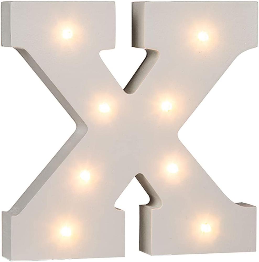 Beleuchteter Holz-Buchstabe X, mit 8 LED Bild 1