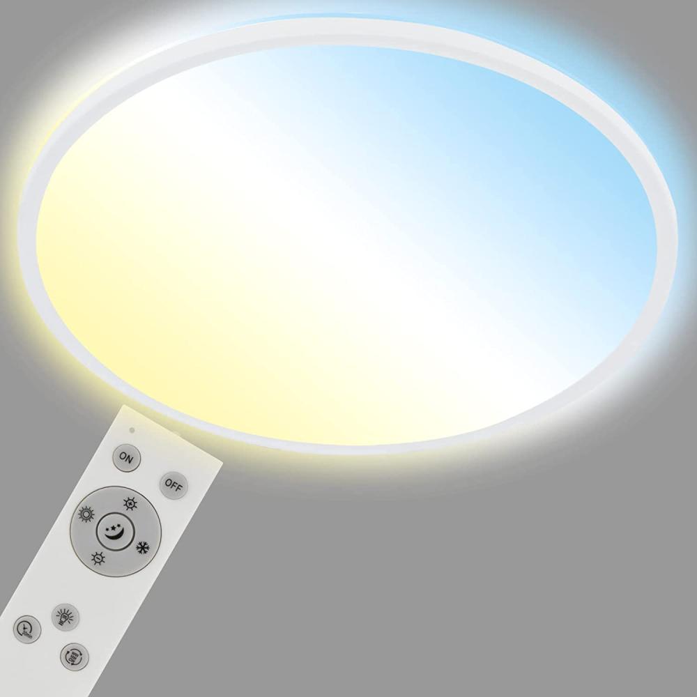 Briloner LED Panel Slim Ø 48 cm, schwarz, utraflach CCT Bild 1