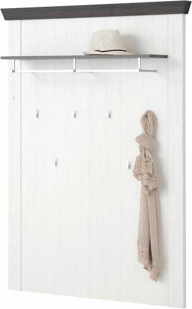 Garderobenpaneel Corela in Pinie weiß und Wenge Landhaus 107 x 153 cm Bild 1