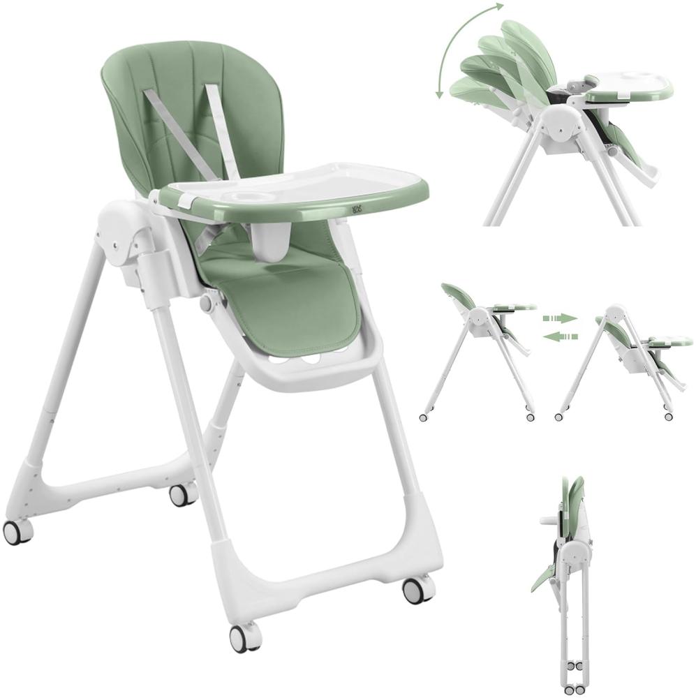 Baby Vivo Hochstuhl Design Kinderhochstuhl aus Kunststoff - Tippy in Coolmint Bild 1