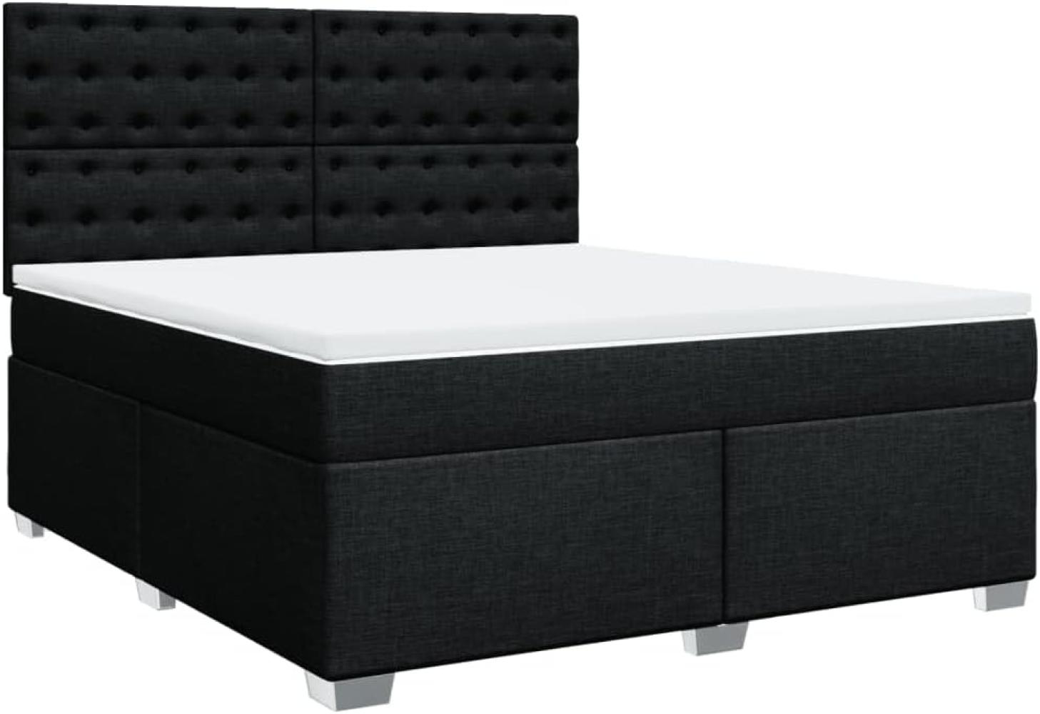 Boxspringbett mit Matratze Schwarz 180x200 cm Stoff 3292883 Bild 1