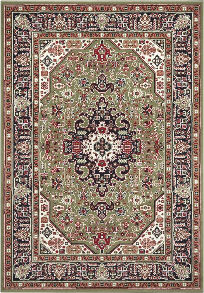 Orientalischer Kurzflor Teppich Skazar Isfahan Grün - 80x150x0,9cm Bild 1