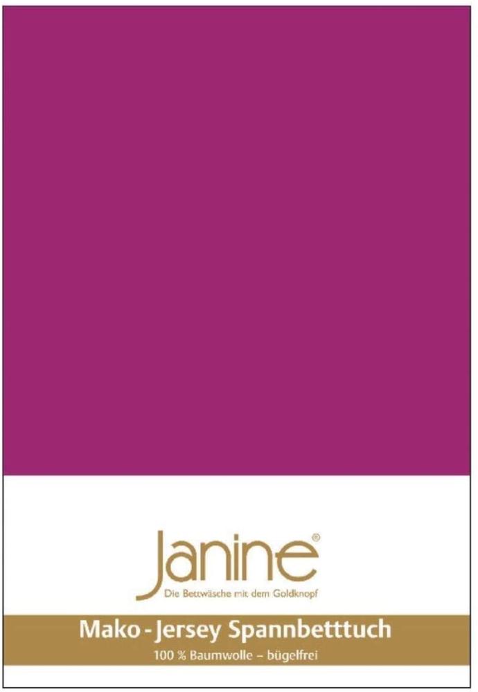 Janine Spannbetttuch 5007 Mako Jersey 90/190 bis 100/200 cm Fuchsia Fb. 55 Bild 1