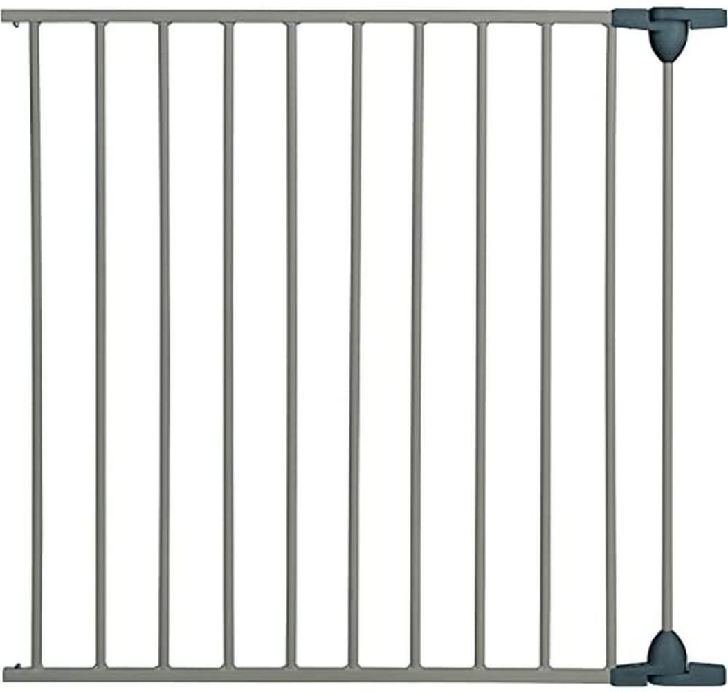 Safety 1st Türschutzgitter, flexibles Absperrgitter mit Tür, 3-teilig, für Türbreiten 82 - 214 cm, Klemmbefestigung, Grau Bild 1