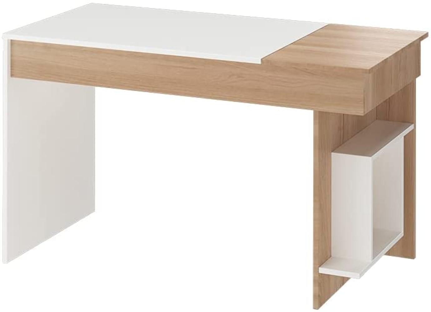 Vicco 'Enea' Schreibtisch, Weiß/ Sonoma, 124 x 74 x 60 cm Bild 1