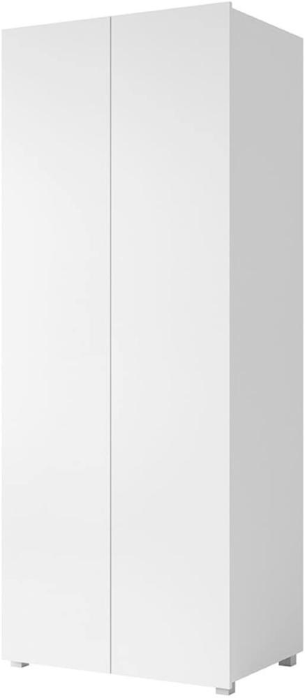 Mirjan24 Kleiderschrank Calabrini C9, Weiß / Weiß Hochglanz Bild 1