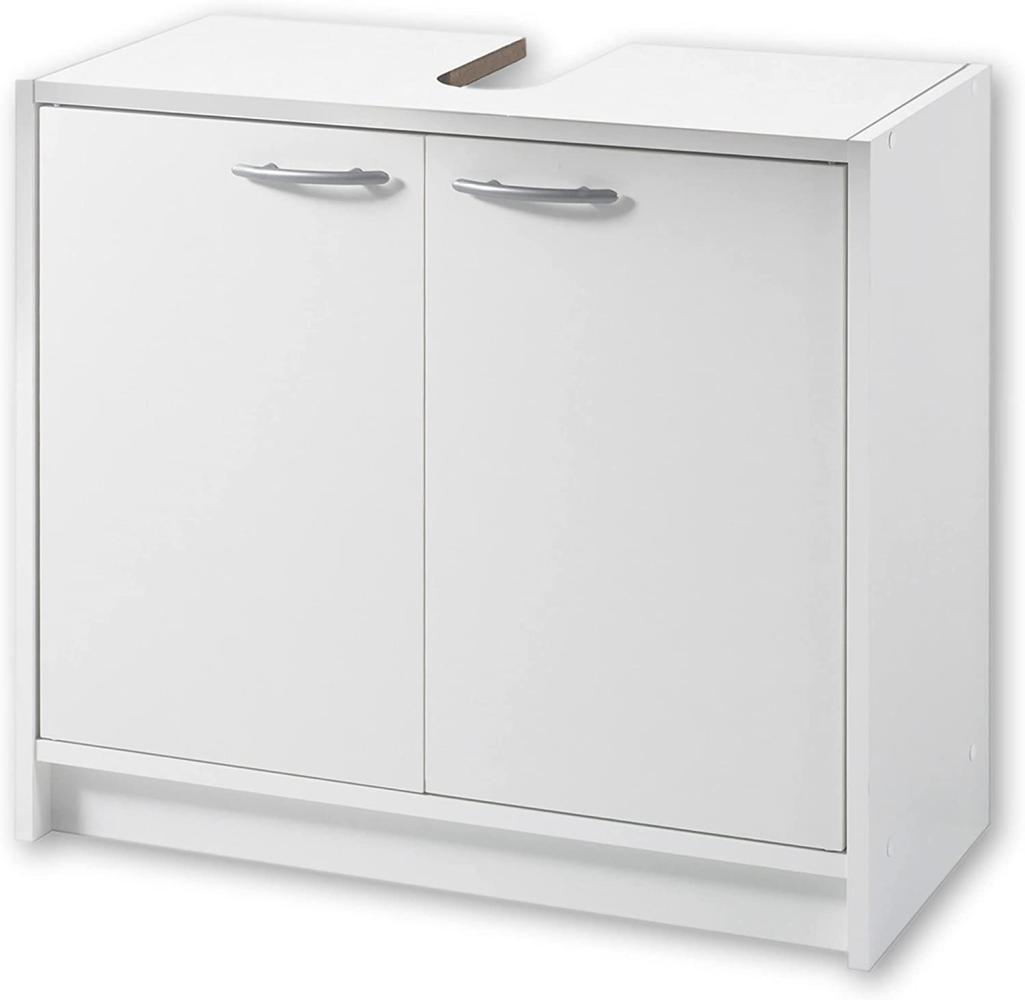 SMASH Badezimmer Waschbeckenunterschrank in Weiß matt - Schlichter Bad Unterschrank Badezimmerschrank mit viel Stauraum - 63 x 55 x 29 cm (B/H/T) Bild 1