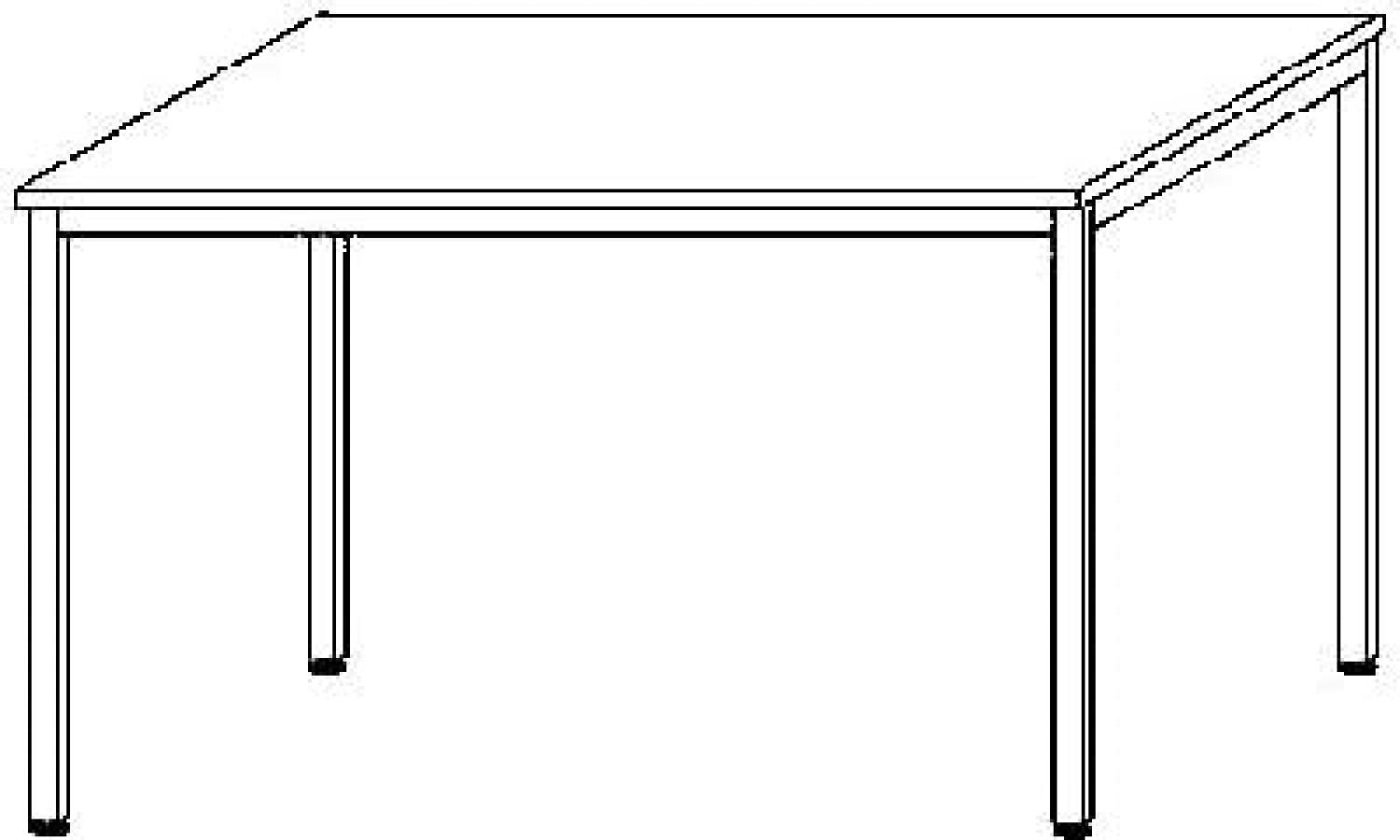 Schreibtisch, 160x80cm, Weiß / Lichtgrau Bild 1