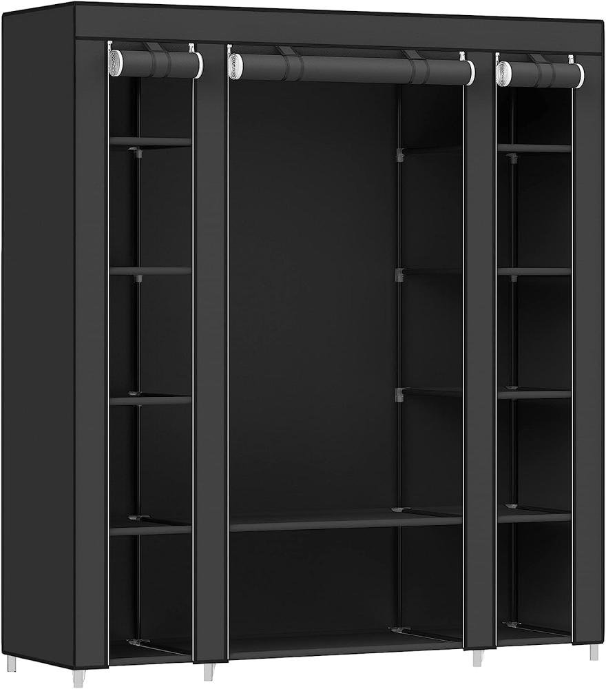 'LSF03H' Stoffschrank XXL mit Kleiderstange, schwarz, 175 x 150 x 45 cm Bild 1