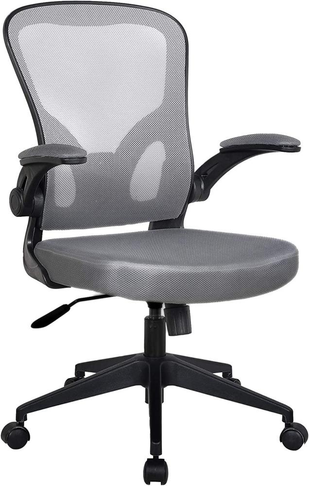 Bürostuhl Ergonomisch Drehstuhl Schreibtischstuhl Mesh Netzstoff office Stuhl Schwarz / Grau ohne Kopfstütze Bild 1