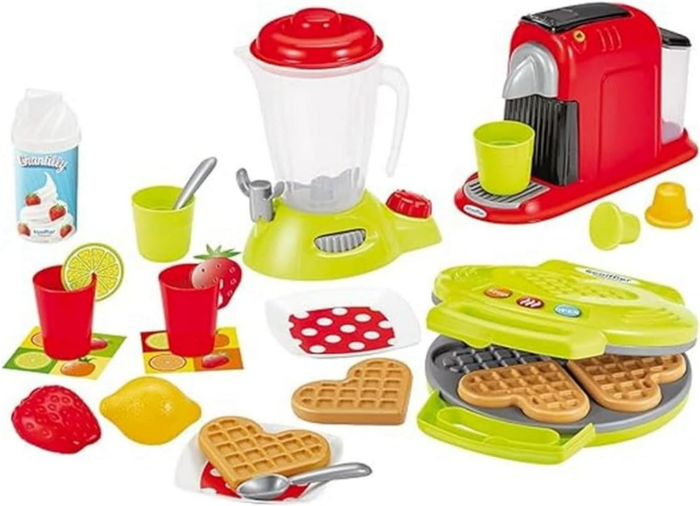 Ecoiffier – Küchenzubehör für Kinder – 24-teiliges Frühstück Spielset, mit Küchengeräten, ideales Zubehör für Kinderküche, für Kinder ab 18 Monaten Bild 1