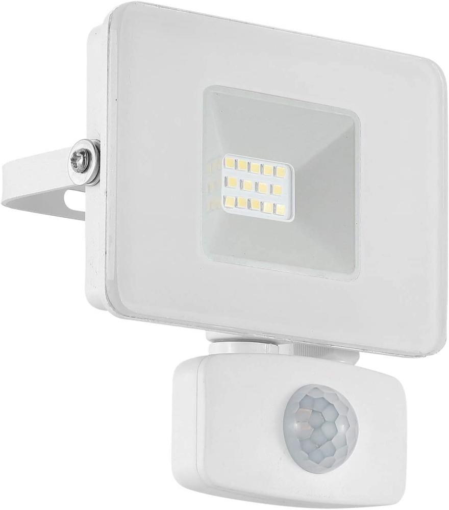 Eglo 33156 LED Outdoor Wandleuchte FAEDO 3 weiß klar L:11cm H:13,5cm T:5cm Sensor IP44 Bild 1