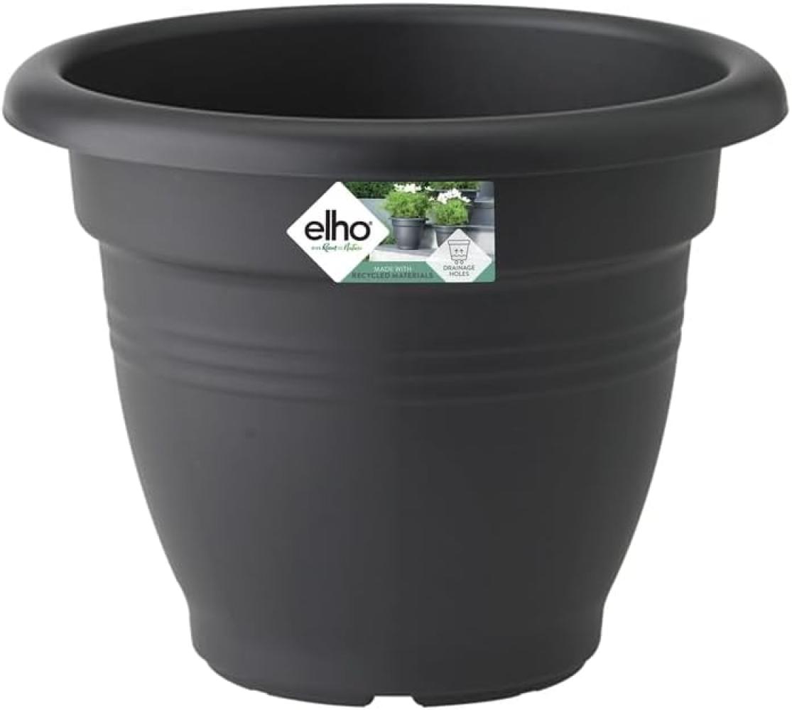 Elho Green Basics Campana 35 - Blumentopf - Lebhaft Schwarz - Draußen - Ø 34 x H 26. 8 cm Bild 1