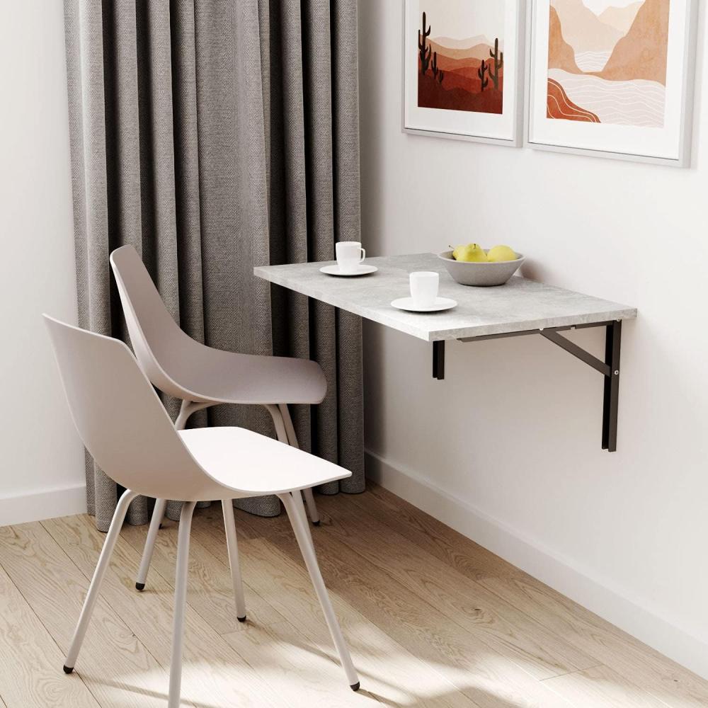 60x50 | Wandklapptisch Klapptisch Wandtisch Küchentisch Schreibtisch Kindertisch | Beton Bild 1