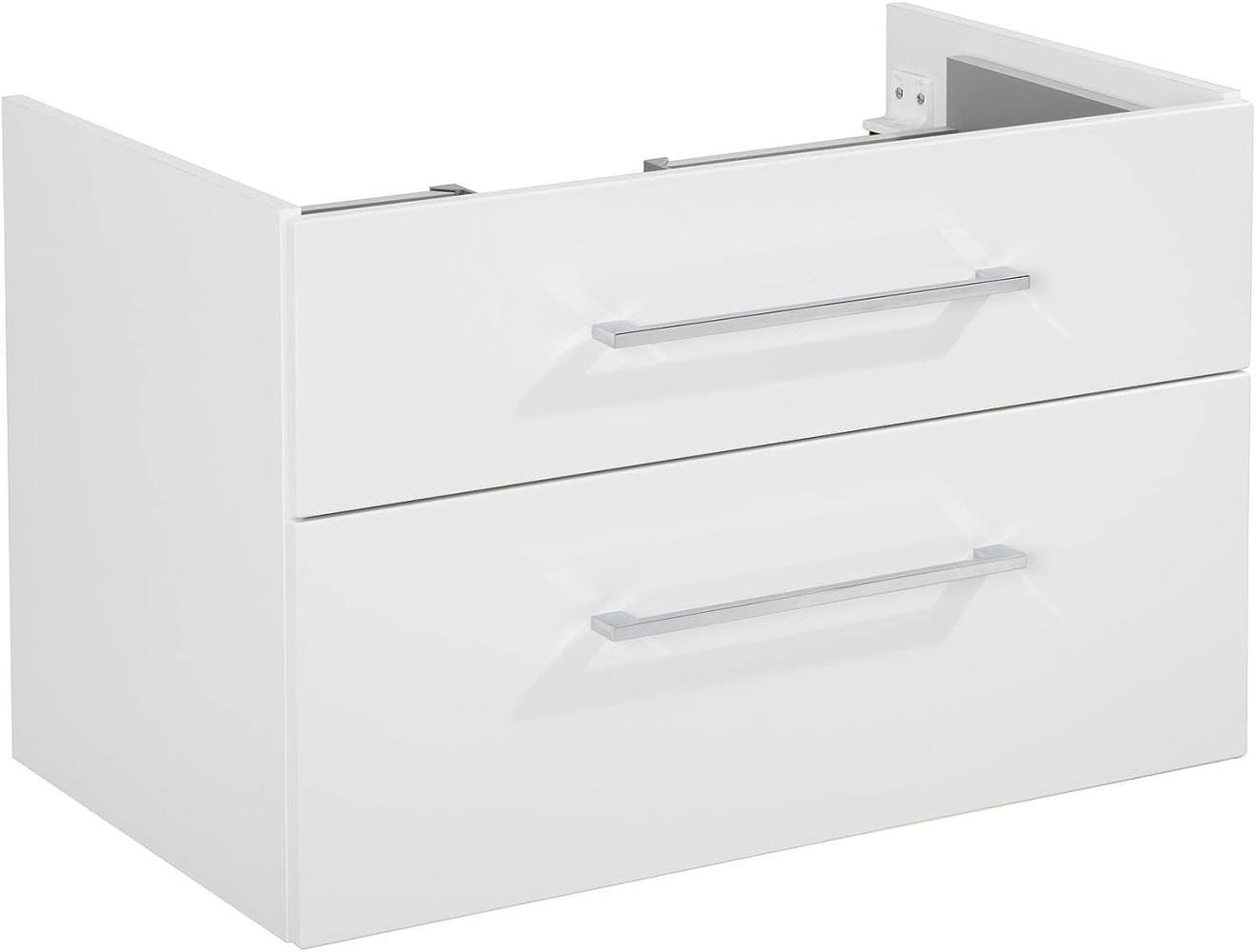 Fackelmann HYPE 3. 0 Waschtischunterschrank 80 cm, Weiß, 2 Schubladen Bild 1